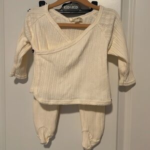 Rabbit & Bear Organic Cream Kids Sweater Set